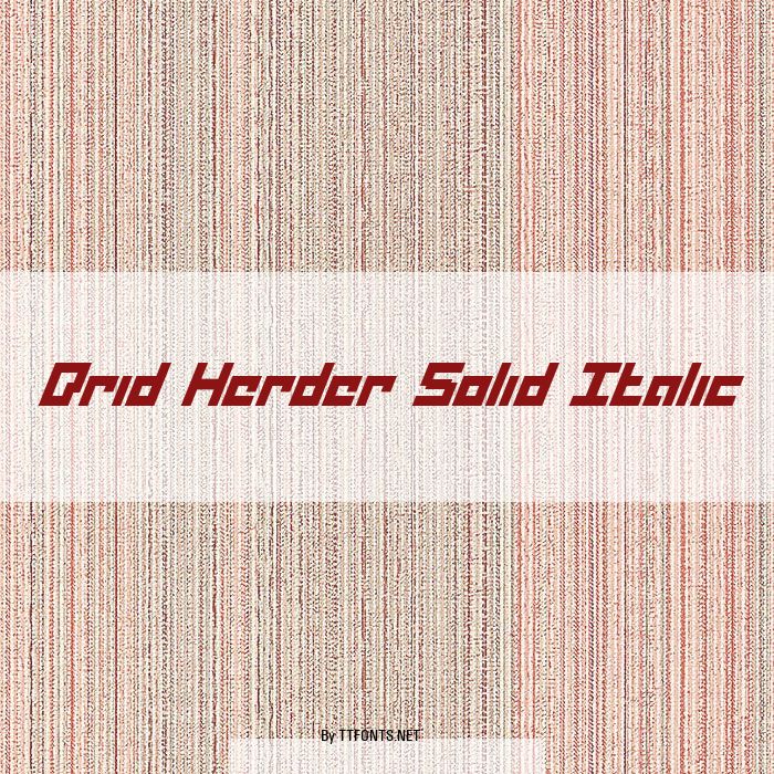 Drid Herder Solid Italic example